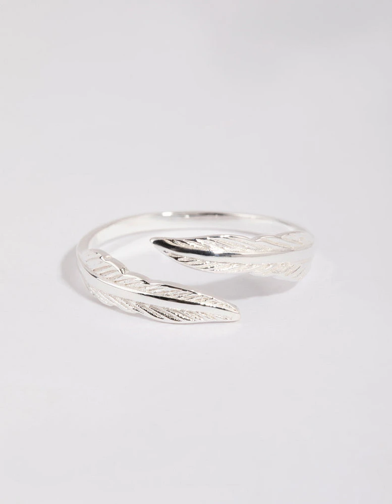 Sterling Silver Feather Wrap Ring