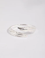 Sterling Silver Feather Wrap Ring