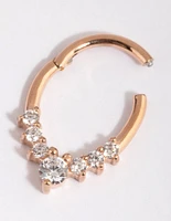 Rose Gold Surgical Steel Crystal Clicker