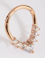 Rose Gold Surgical Steel Crystal Clicker