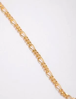 Gold Plated Medium Figaro Necklace