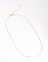 Gold Plated Medium Box Chain Necklace