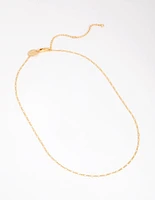 Gold Plated Short Figaro Necklace