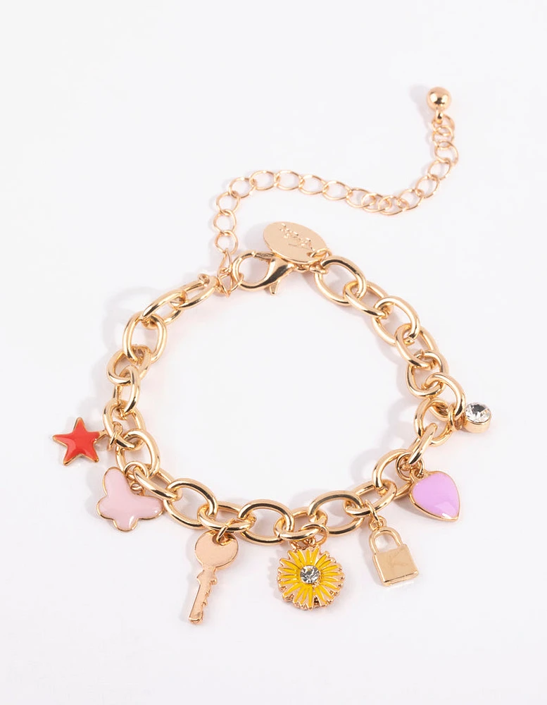 Kids Key To Love Charm Bracelet