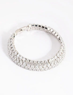 Silver Cubic Zirconia Tennis Bracelet