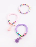 Kids Beaded Tassel Bracelet Pack