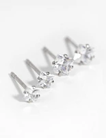 Surgical Steel Square Stud Earring Set