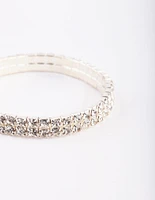 Silver Diamante Stretch Bracelet