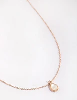 Rose Gold Teardrop Necklace