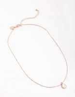 Rose Gold Teardrop Necklace