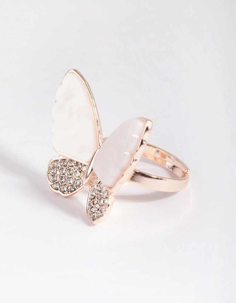 Rose Gold Butterfly Ring