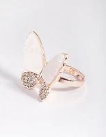 Rose Gold Butterfly Ring