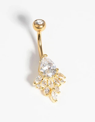 Gold Plated Surgical Steel Statement Belly Bar