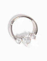 Surgical Steel Diamante Clicker Ring