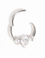 Surgical Steel Diamante Clicker Ring