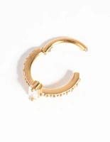 Gold-Plated Surgical Steel Diamante Clicker Ring