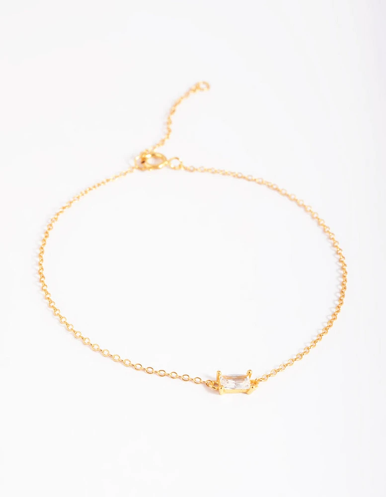 Gold Plated Baguette Bracelet