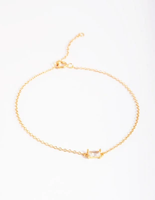 Gold Plated Baguette Bracelet