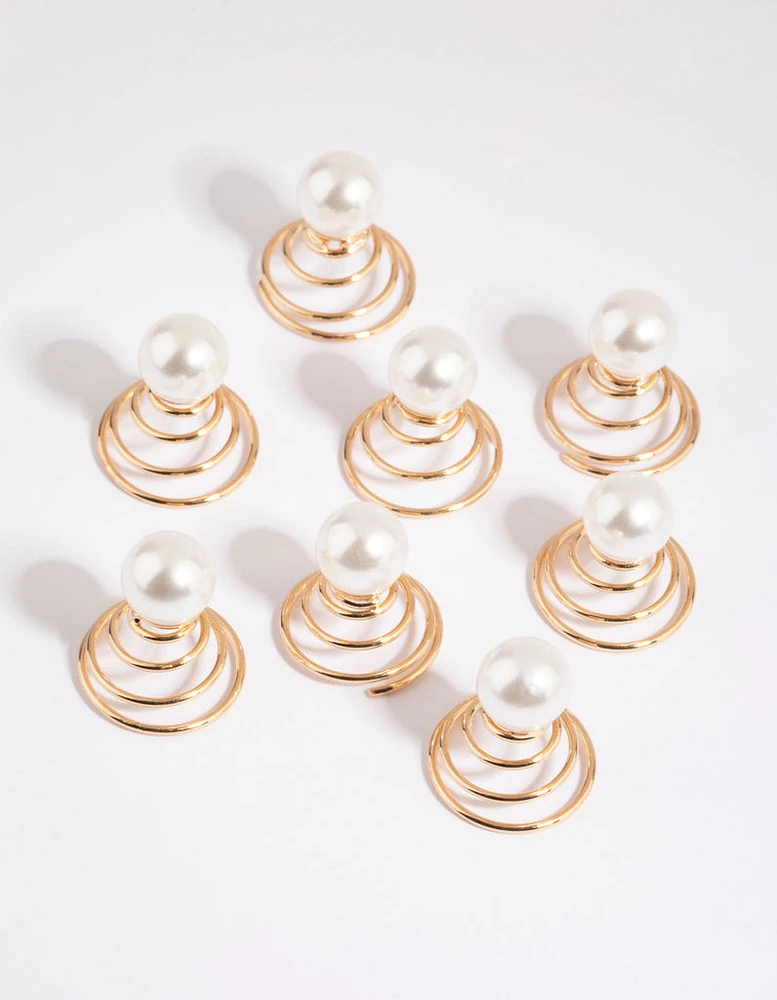 Gold Pearl Hair Screw Pack