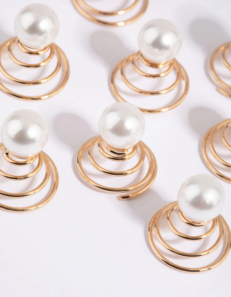 Gold Pearl Hair Screw Pack