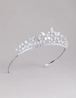 Silver Cubic Zirconia Royal Crown Alice Band