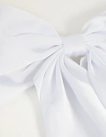 White Bow Clip