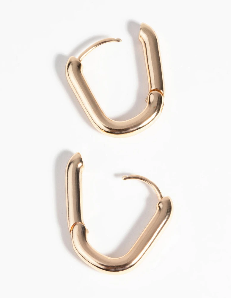 Gold Huggie Hoop Earrings