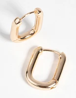 Gold Huggie Hoop Earrings