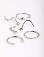 Titanium Mix & Match Nose Stud 6-Pack