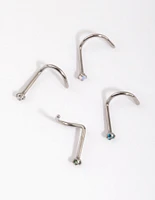 Titanium Nose Stud 4-Pack