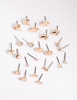 Rose Gold Garden Stud Earring 12-Pack