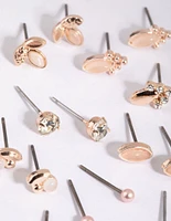 Rose Gold Garden Stud Earring 12-Pack