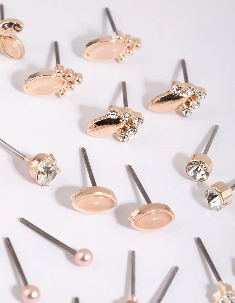 Rose Gold Garden Stud Earring 12-Pack