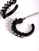 Matte Diamante Hoop Earrings