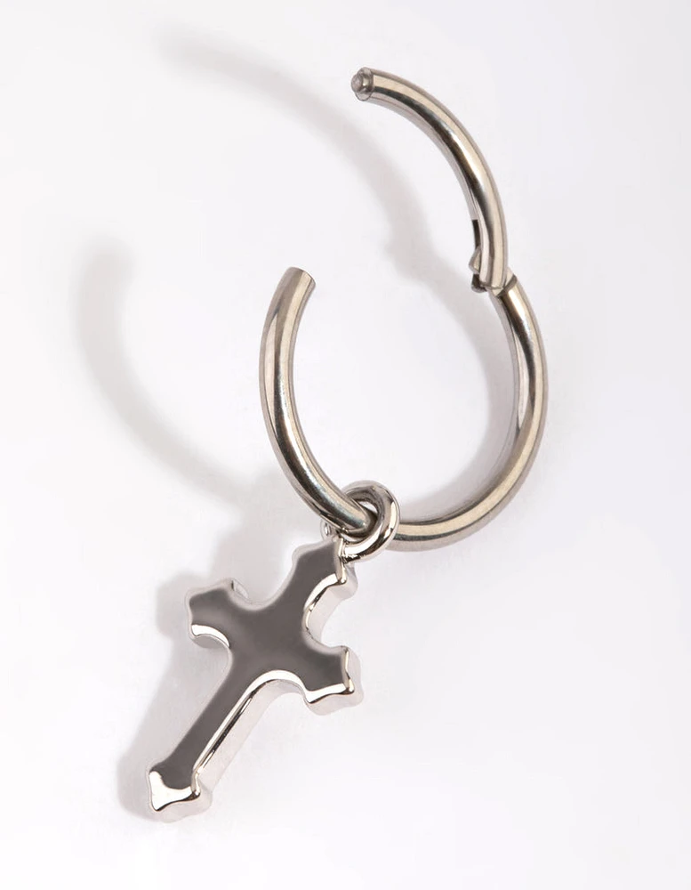 Titanium Cross Belly Ring