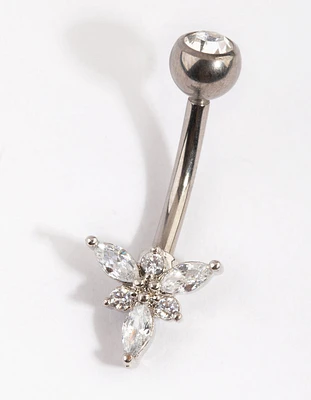 Titanium Diamante Belly Bar