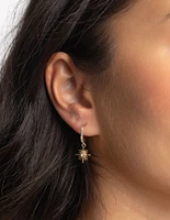 Gold Plated Celestial Huggie Hoop Earring Pack