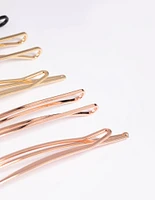 Mixed Metallic Hair Slide 6-Pack