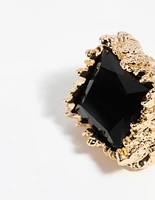 Gold & Black Stone Ring