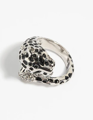 Silver Panther Ring