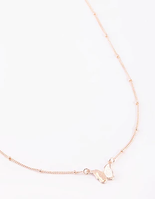 Rose Gold Butterfly Necklace