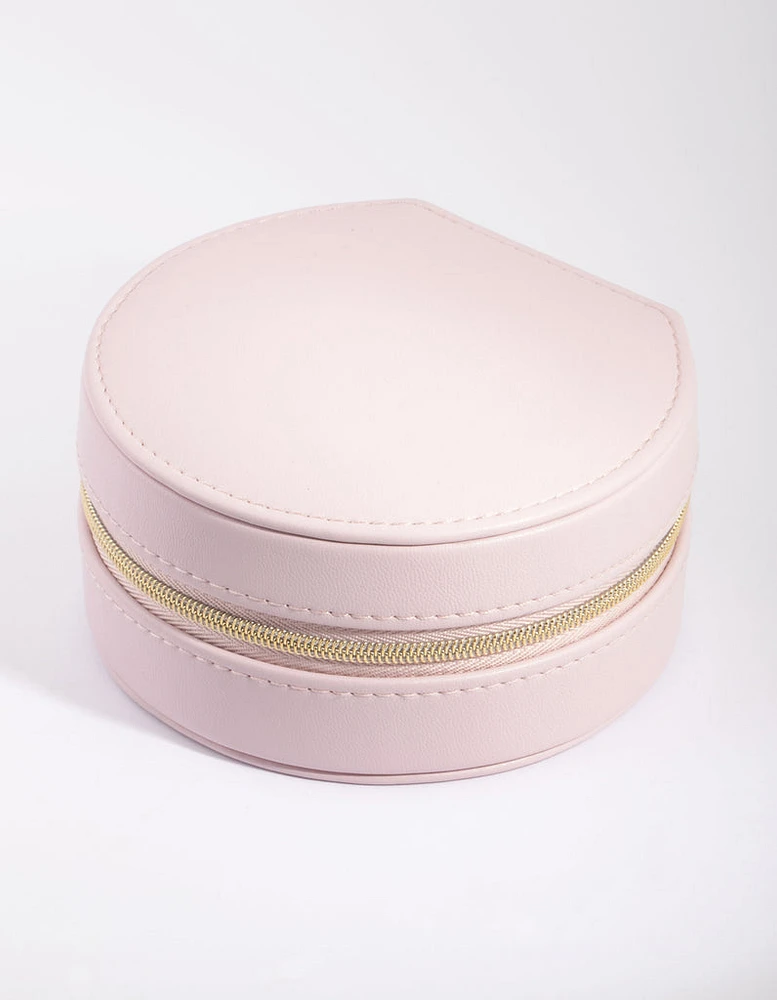 Faux Leather Mirror Travel Jewellery Box