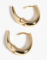 Gold Plated Small Huggie Hoop Earrings