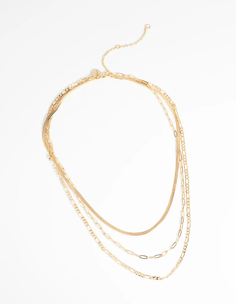 Gold Plated Chain Necklace Pack