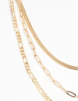 Gold Plated Chain Necklace Pack