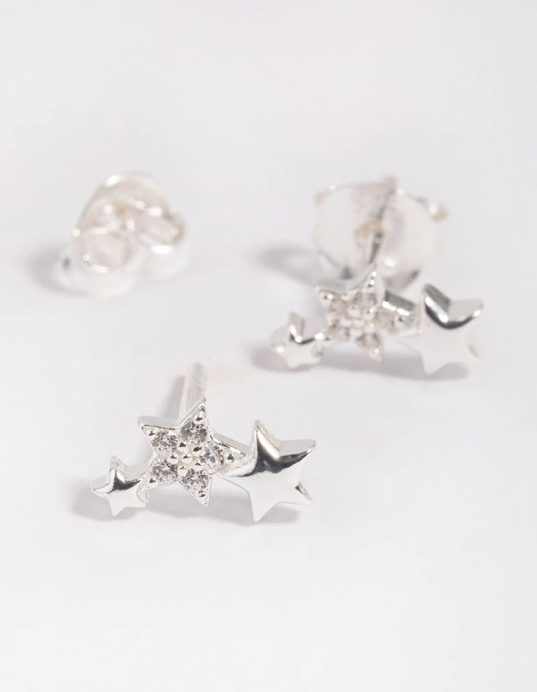 Sterling SIlver Star Stud Earrings