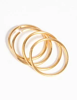 Gold-Plated Surgical Steel Nose Ring 4-Pack