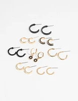 Gold Star Hoop Earring 8-Pack