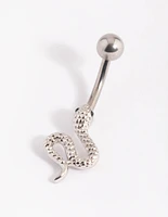 Surgical Steel Serpent Belly Bar