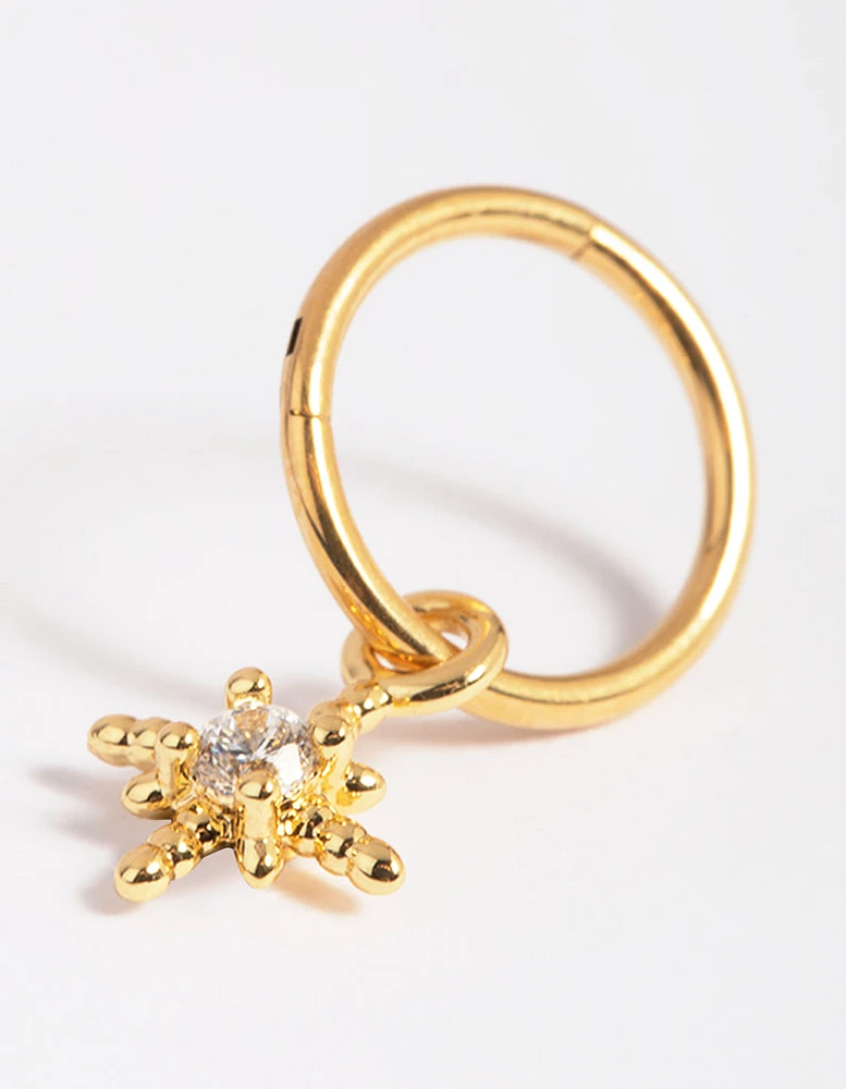 Gold Plated Titanium Crystal Star Clicker